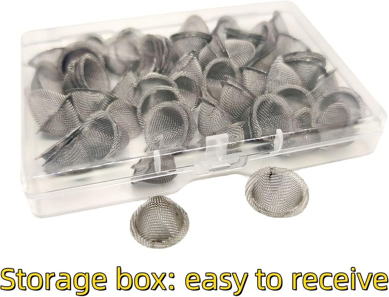 Ruilida Pipe Screens 70 Pcs 1/2 Inch-5/8 Inch Tapered Design Clean Screens 0.5 Inch-0.63 Inch 100% Stainless Steel Mesh with a Storage Box. - Image 4